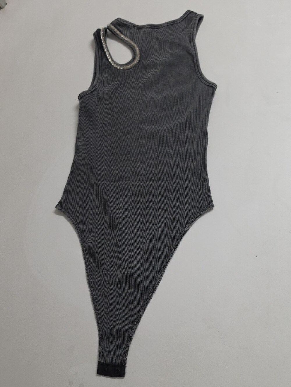 SANDRO Rhinestone One-Shoulder Bodysuit - Picture 9 of 12